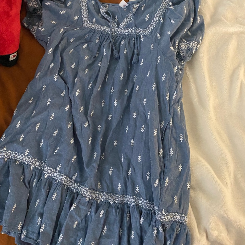 Blue Embroidered Dress